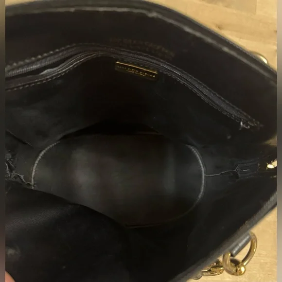 Saks Fifth Avenue Black Croc-Embossed top grain calf leather Crossbody Bag - Picture 8 of 14